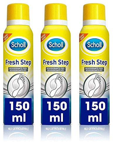 Scholl Lot de 3 désodorisants pour pieds Fresh Step Antitranspirant