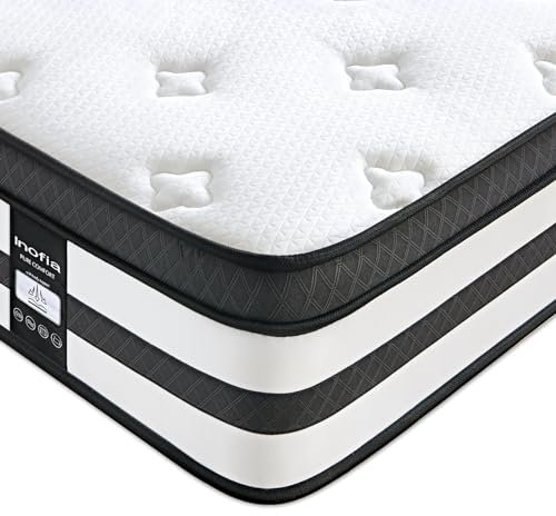 Inofia Sleep King Size Mattress Memory Foam 5FT, 11 Inch Hybrid Sprung Mattress with Fire Resistant, Responsive Zoned Support & Motion Isolated,100 Night Home Trial, LUXE Collection