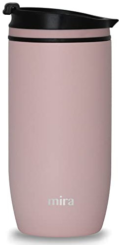 MIRA Kaffe resemugg isolerad termokopp i rostfritt stål, Explorer, skruvlock, 473 ml dricksglas, Taffy Pink
