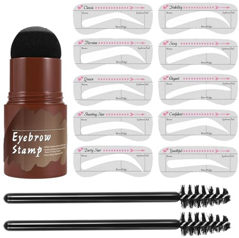 Ögonbryn stencil set, ögonbryn stenciler set – 10 stycken ögonbrynsmallar | vattentät ögonbrynsmall, ögonbrynsmallar, ögonbrynsstämplar för kvinnor, flickor, nybörjare, vikt