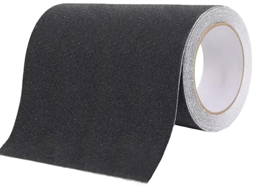 Anti Slip Tape - Heavy Duty Black Grip Tape, High Traction Strong Self Adhesive Safety Non Skid Roll Traction Tread Warning Tape, Non Slip Tape for Steps Stair Treads Outdoor & Indoor(20cm x 10m)