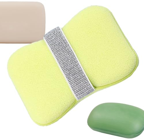 SOABLE BASSE SOABLE - Boule en mousse en mousse, filet durable | Écouvillon de lavage réutilisable, articles d'hygiène légers, emballage de sac de voyage et essentiels d'hôtel, de salle de bain