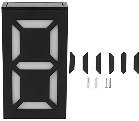 Luz solar LED para números de casa, señal de dirección con energía solar, arte de pared, placas iluminadas para exteriores, para el hogar, negocios, plástico ABS, diseño moderno,