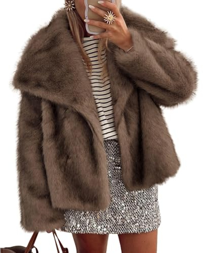 Genérico Parka, Bomber Abrigo Mujer Largo, Plumas Chaqueta de Pelo, Ropa Casaca Invierno Corta Largo Puffer Ski Talla Grande Cazadora Mujer, S