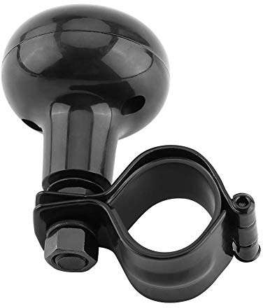 Outbit Lenkradknauf, Lenkradkugel, Universal Car Heavy Duty Lenkradknauf Spinner Griffkugel, 360 Grad, Schwarz, Kunststoff + Metall für Auto, Traktor, Rasentraktor, Boot