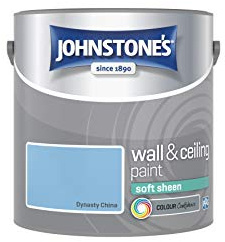 Johnstone's - Wall & Ceiling Paint - Dynasty China - Soft Sheen Finish - Emulsion Paint - Fantastic Coverage - Easy to Apply - Dry in 1-2 Hours - 12m2 Coverage per Litre - 2.5L