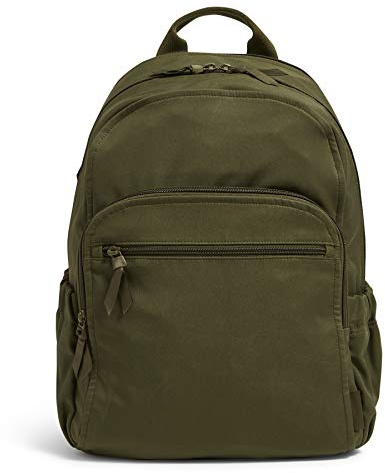 Vera Bradley Women's Cotton Campus Backpack, Climbing Ivy Green, One Size