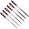 Hi-Spec 6-tlg. Nadelfeilen Set für Metall, Mini-Feilen-Set inklusive runder, halbrunder, quadratischer, dreieckiger, flacher und flachspitziger Feile – Ideal für Handwerker, Werkstatt und Heimwerken