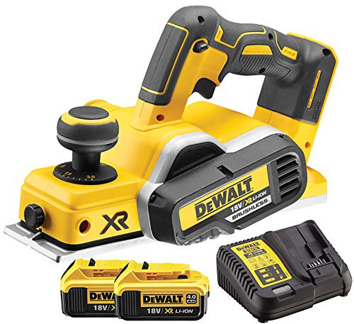 Dewalt DCP580N 18V XR Brushless 82mm Planer with 2 x 5.0Ah DCB184 Batteries & Charger