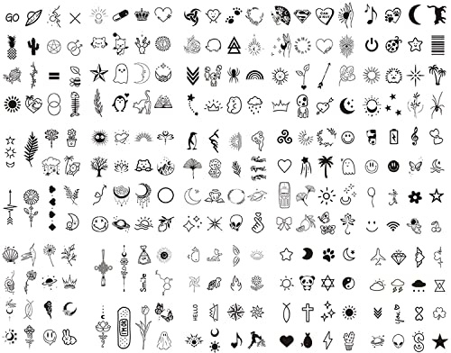 Sugeru 15 Hojas Súper Duradero Tatuajes Temporales (192 Motivo), 2 Semanas - el Original | Resistente al Agua + Vegano + Nueva Tecnología | Tatuajes Temporales Adultos, Tatuajes Niños