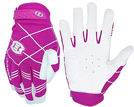 Seibertron B-A-R PRO 2.0 Unterschrift Baseball/Weicher Ball Schlagmann Schlagen Handschuhe Supergriff Finger Fit für Jugend/Kinder Pink M