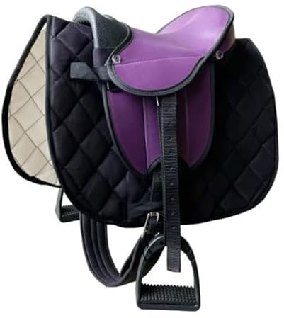 German Riding Shettysattel Set Little Star - Holzpferd Sattel mit Zubehör