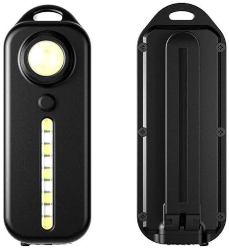ZKcasA LED Rojo Azul Hombro Táctico Policía Linterna con Clip USB Recargable Antorcha Bicicleta Luz Trasera Casco Luz De Advertencia,A