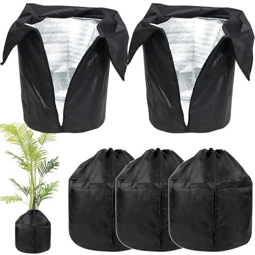 1/2/3/5 Pièces Pot De Protection Hivernale Pour Pl-antes - Housse De Protection Contre Le Gel Pour Pla-ntes D'hiver | Sac De Protection Pour Pot De Fleur | Couverture Végétale En Pot D'hiver Anti-gel