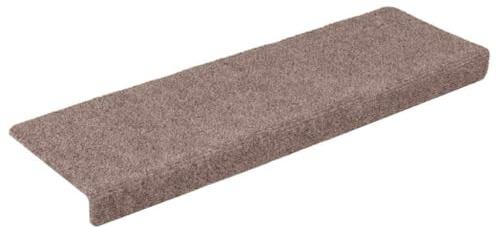 vidaXL Tappetini per Scale autoadesivi 20 pz 65x21x4 cm Crema Bordo Rettangolare