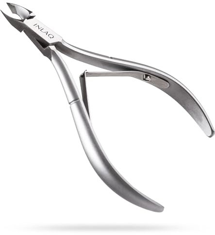 INLAQ® Coupe-cuticules pour Manucure et Pédicure – Pince à Cuticules de Précision Ciseaux pour Peaux Mortes Pince à Ongles – Lame de Coupe en Acier Inoxydable pour un Soin des Ongles Parfait - 3 mm