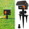 Arroseur carré à 16 trous, arrosage de 90 m², arroseur de surface avec fonction rotative automatique, système d'arrosage de pelouse pour jardin et pelouse (noir)