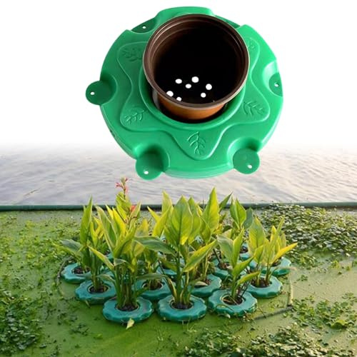 Genérico Cesta Flotante para Plantas acuáticas de Isla Grande para estanques, Mejora el Estanque de Peces y koi. Cesta Flotante para Plantas de Estanque, Isla Flotante para jardín, Kit de Maceta para