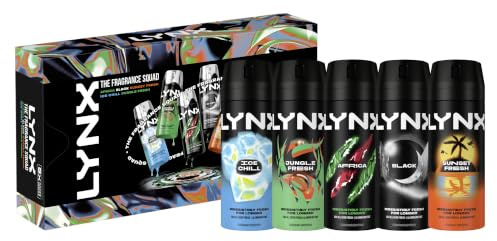 Lynx Fragrance Squad Gift Set with multiple body spray variants perfect for any occasion 5 piece