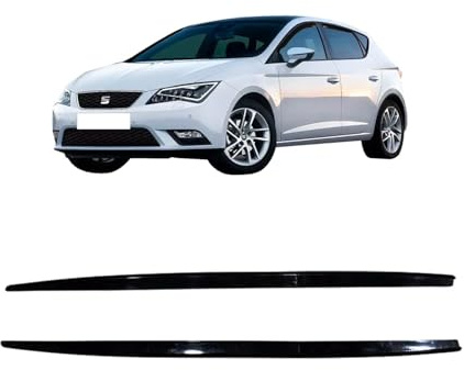 Vehicle Side Skirt, Compatible with SEAT LEON MK3 2012-2020 Side Skirt Extensions, Side Step Skirt Car Accessories 4 Pcs. Black