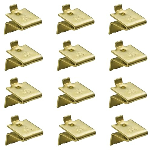Knape & Vogt KV Shelf Support Clip Brass, Pack of 12
