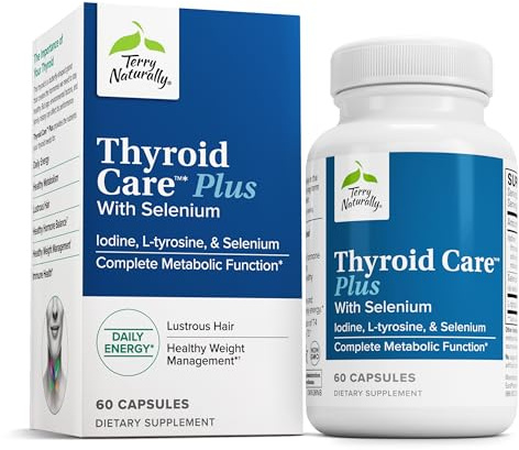 Terry Naturally Thyroid Care Plus - Thyroid Health Supplement - 60 Count