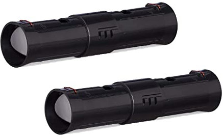 Maulwurffalle im Set, Wühlmausfalle Tube, Lebendfalle, Länge verstellbar, mit Kontrollöffnungen, Tierfreundlich, Kunststoff, Schwarz (2)