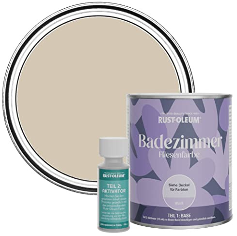 Rust-Oleum Beige Water-Resistant Bathroom Tile Paint in Matt Finish - Butterscotch 750ml