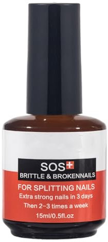 Broken & Brittle Nail Treatment - Multi-purpose Nail Strengthener - Strengthening Hardening Conditioner - Extreme Strength Nail Serum - Quick Help for Split, Brittle and damaged Nails, 15ML