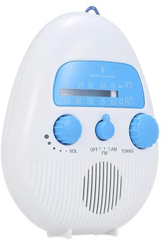 Gwtdtoad Radio de Poche Am FM,Radio de Douche Am FM Portable,Radios de Poche Radio personnelle | Conception de Bouton de Haut-Parleur intégré récepteur FM et Am Son Clair pour Hommes Femmes