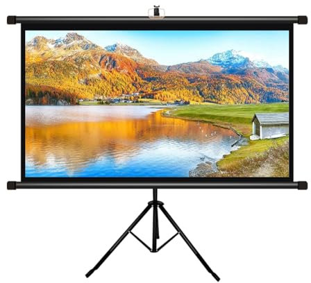Toile De Projection Sur Trépied 60/72 Pouces，Hauteur Réglable Écran Pour Projecteur，Écran Pour Projecteur Intérieur Et Extérieur Pour Films Ou Présentations，Écran Sur Trépied HD Sans Pli 4:3 , 16:9(4: