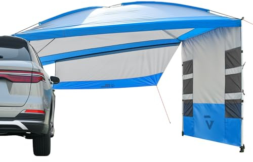 JOYTUTUS Auto SUV Heckklappenzelt, Universal wasserdicht Heckzelt, Campingzelt mit Moskitonetz, Heckklappe Vordach Sonnenschutz für Trekking, Camping, Outdoor, Hiking