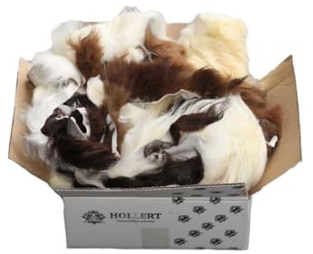 Lammfell Bastelfelle 1,5 kg Natur Mix Wolle auf Leder Füllmaterial Bastelmaterial Stopfmaterial Dekorieren