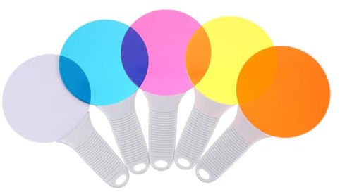 Milisten 5 Stück Teiliges Farbfilterplatten für Pädagogisches Lernspielzeug zur Farberkennung und Wissenschaftsexperimenten für Kindergarten und Frühe Bildung