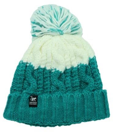 Surf Monkey Cappello invernale unisex con pompon taglia unica in pile interno, Taglia unica