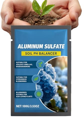 Fertilizzante Acido | Emendamenti di regolazione del pH da 100 g,Fertilizzante per l'ortensia per la colorazione blu dei fiori, adatto per gli amici della famiglia Amanti Giardino di casa Stagno e uso