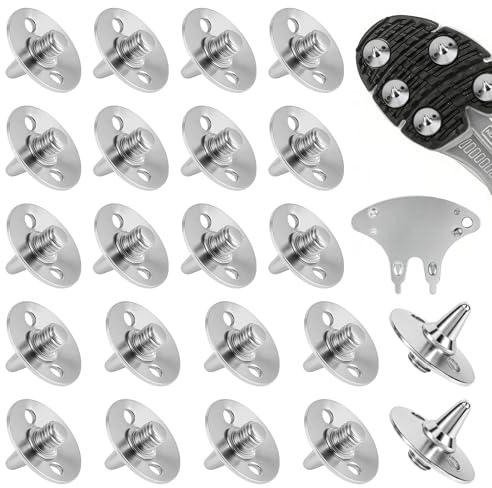 wlertcop 22 Pcs Replacement Metal Cricket Spikes With Spanner Golf Spikes | Golf Shoe Spikes Metal Golf Shoe Studs 5.7mm Screw In Studs Cleats Pins Replacement Golf Spikes Bulk Cleats Golf Spike