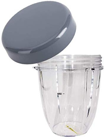 Utiz 18oz/500ml Small Cup with Flat Lid Cap for Nutribullet 600W 900W Blender Juicer (18oz)