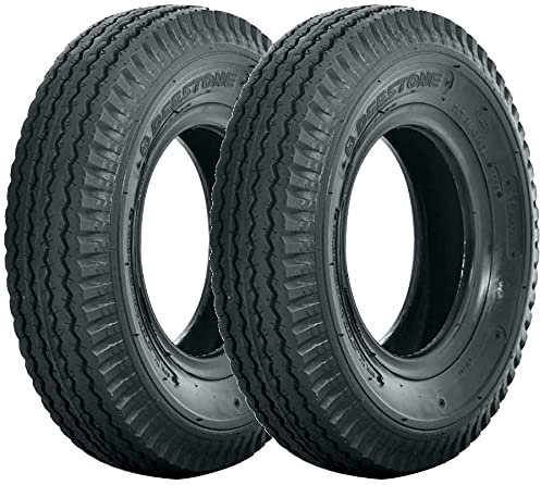 Deestone 2 Pneumatici COPERTONI 4.80-8 RINFORZATI 6PR GOMME 71J COMPATIBILI CON Ruota Carrello RIMORCHIO RIMORCHIETTO da Barca