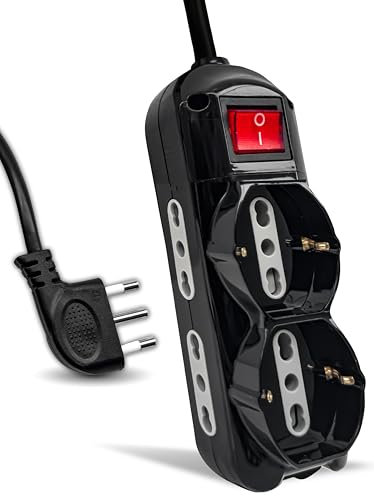 V-TAC Ciabatta Multipresa Elettrica Nera 6 Posti con Interruttore e Cavo 1,5mt - 3 Prese Laterali 10/16A Bipasso e 3 Frontali 10/16A Bipasso Shuko - Ciabatta per Casa, Ufficio - Spina 16A - Nero