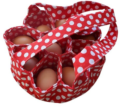 Cestini per uova fresche, sacchetto per uova,Cestino per uova con 9 sacchetti | Raccoglitore di uova Contenitore per uova fresche Portauova di gallina per galline di pollo Uova di Allevamenti d
