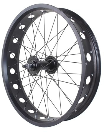 MirOdo Snowbike-Radsatz 20/24/26×4,0 Zoll Fat Tire Bike Vorder-Hinterrad 36H Aluminiumlegierung Beachbike-Felgen Scheibenbremsnaben 135/195mm Für 6/7/8/9/10-Gang-Rotationsräder(Front,26)