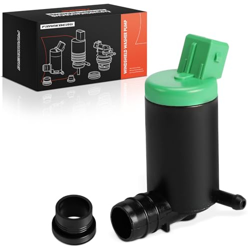 Frankberg Bomba lavaparabrisas Bomba de agua de lavado Limpieza de lunas 2 Polos Delantero Trasera Compatible con 206 CC 2D Partner Combispace 5 G Replace# 9601120180