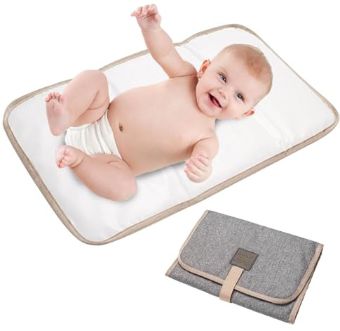 Fasciatoio pieghevole per pannolini, portatile, morbido, impermeabile, per, viaggi, casa all'aperto, necessità del bambino, 31 x 21 cm