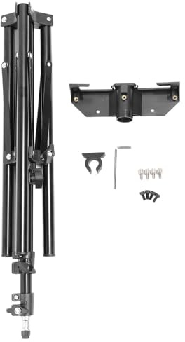Pyltha Tabellone Segnapunti Basketball Stand in Lega Leggera, Altezza Regolabile Fino a 145CM, Pieghevole Compatto 39CM - Supporto Stabile, Universale per Scoreboard Dartboard Use