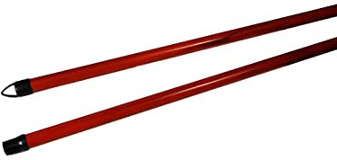 Manche Bois avec Embout et Pas de Vis, Vernis Chêne, 130cm