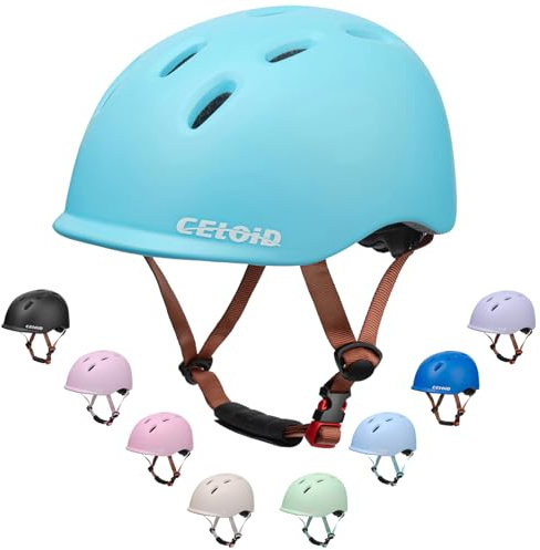 CELOID Kids Helmet,Baby Bike Helmets for Ages 8-10-16 Years Boys Girls,Adjustable Multi-Sport Cycling Skateboard Roller Skat Scooter Rollerblade Balance Skateboarding Helmet,Light-Blue