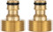 Poppstar 2er-Set Wasserhahn-Adapter mit 1 Zoll Außengewinde und Steckkupplung für Gartenschlauch (kompatibel mit Gardena Stecksystem)