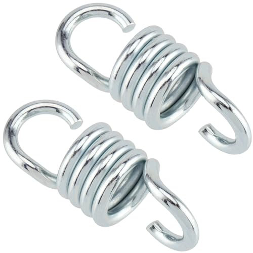 YIXNSW 2 Pezzi Ganci di Sospensione, Amaca Sedia Molla per Dondolo, Portico, sedie sospese, Colore Argento