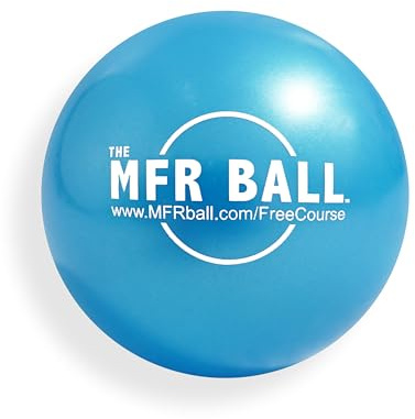The MFR Ball™ - Adjustable Firmness Inflatable Massage Ball (4 Inch) for Myofascial Release, Sore Muscles, Stress Relief, and Chronic Pain in The Low Back, Neck, Shoulder, Psoas, and More., Blue